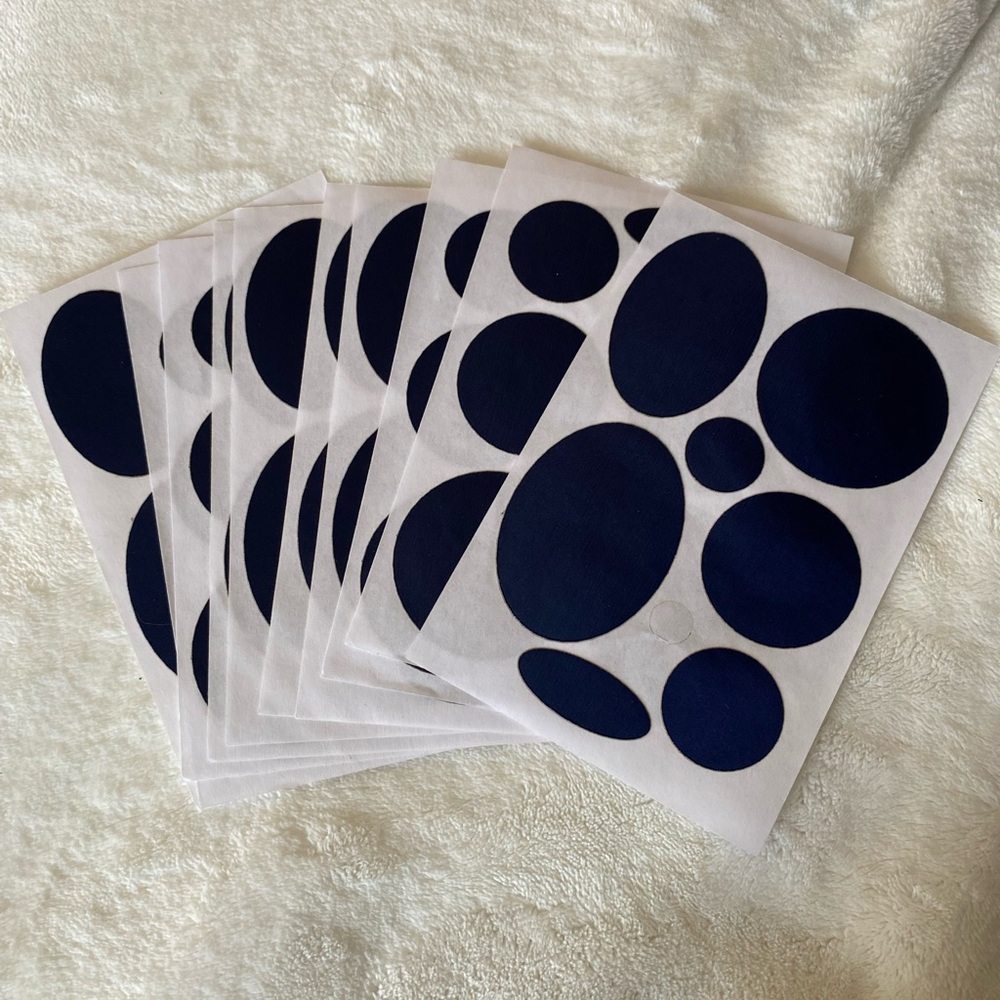 Round Navy Blue Down Jacket Nylon Repair Patches